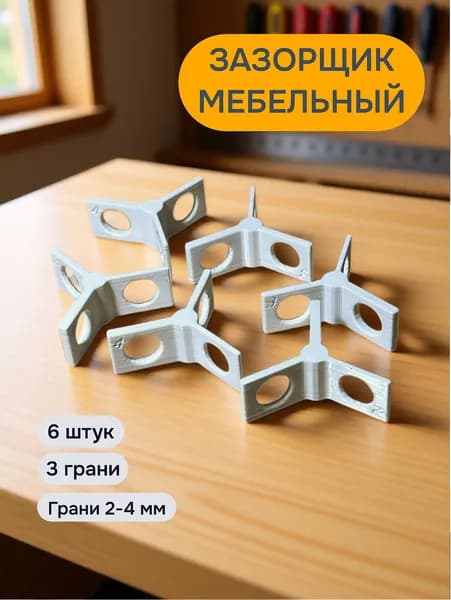 Шаблон зазоров для: дома, мебели, стройки и авто "Зазорщик" 6 штук белый