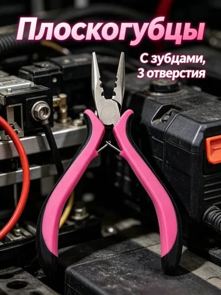 Плоскогубцы для наращивания волос, трехдырные, 1 шт