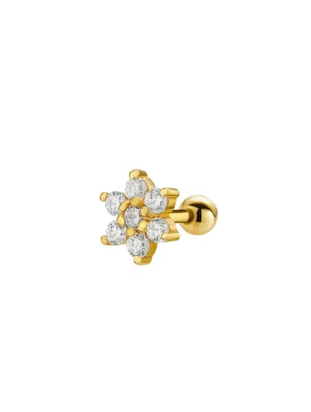 Серьга для пирсинга из серебра для хряща, хеликса, трагуса, конч Блум