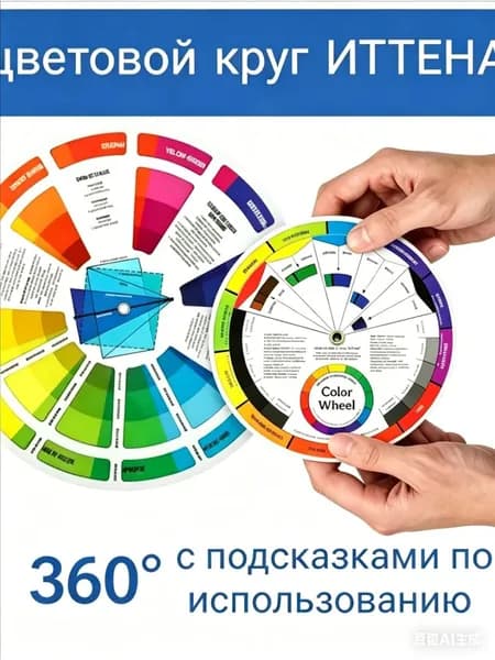 Цветовой круг Иттена для подбора цветовых сочетаний,14cm