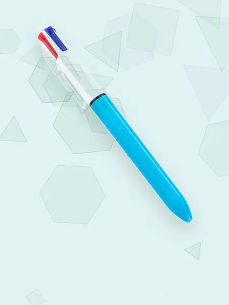 4-в-1 выдвижная шариковая ручка 1.0 мм, разноцветная, Синий