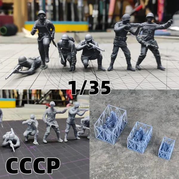 3Dпечать, фигурки солдат из смолы, модельнаборы советских или российских солдат, масштаб 1/35, неокрашенные, требуют самостоятельной сборки