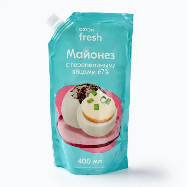 Майонез с перепелиным яйцом 67%, 400 мл, Ozon fresh