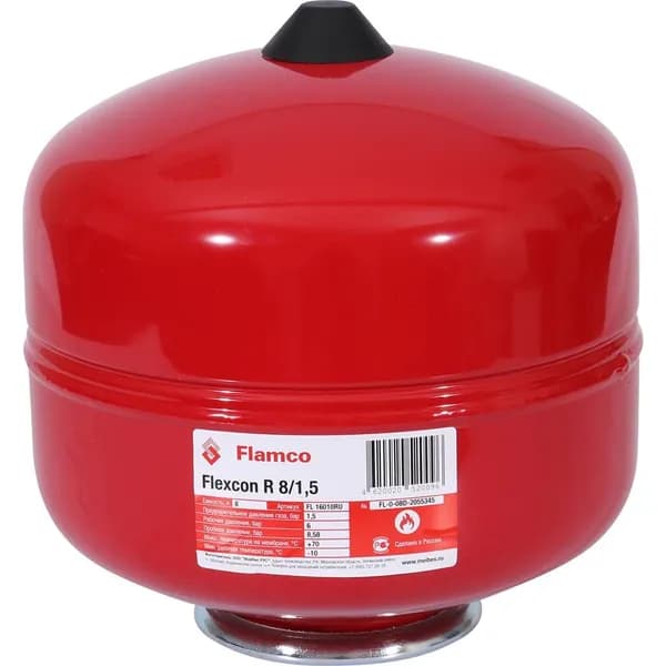 Расширительный бак Flamco Flexcon R для системы отопления 6 бар 8 л 16010RU