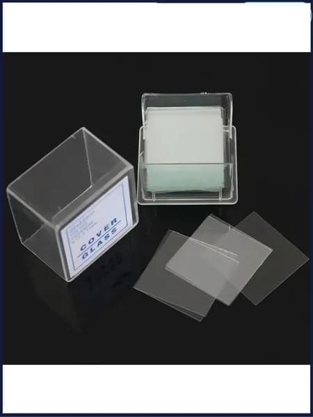 Прозрачные стеклянные покровные стекла "22x22 мм , 0,13 0,17 мм, 100 шт. / для микроскопа.