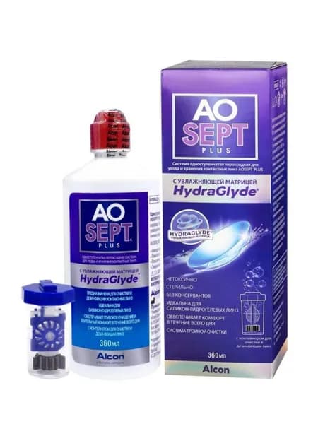 AOSEPT PLUS очищающий и дезинфицирующий раствор с увлажняющей матрицей HydraGlyde