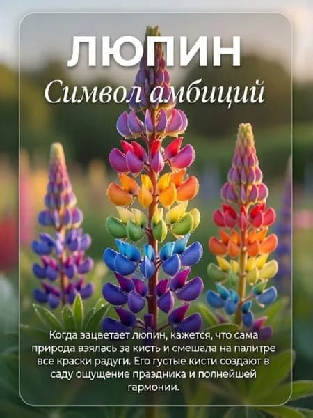 Люпины - семена 5 шт - микс цветов