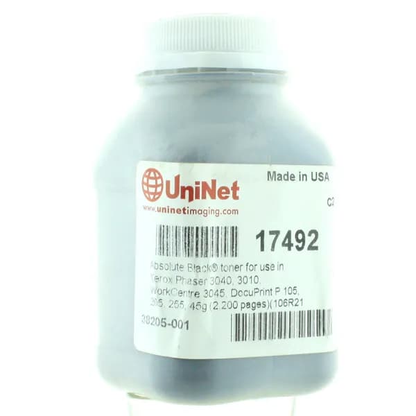 Тонер черный (Black) для Xerox Phaser 3040, 3010, WC 3045, DocuPrint M, P 105, 205 (45 г.)(Uninet USA)