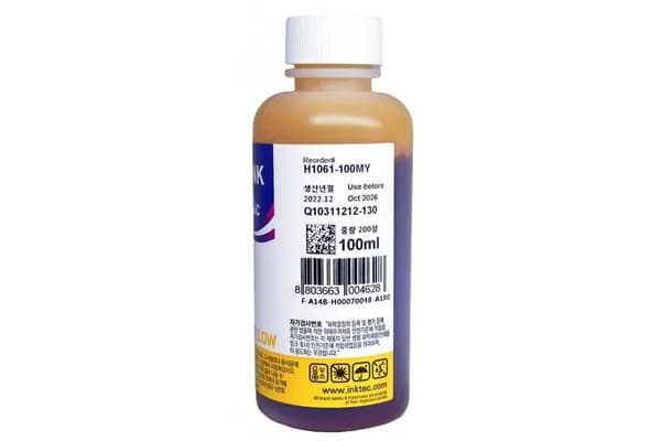 Чернила InkTec для HP CH562WA(61/ 301/ 122/ 862), yellow, H1061-100MY, 100мл , жёлтые
