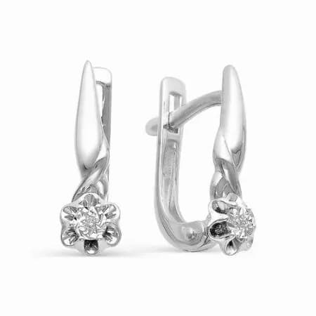 Серьги из белого золота 585 пробы 21622-200 с бриллиантами