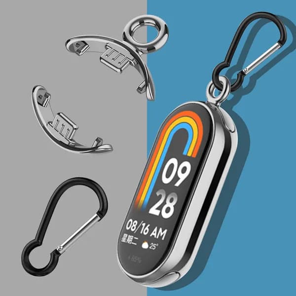 Заменяемые металлические соединители для браслета Xiaomi Mi Band 8 с карабином