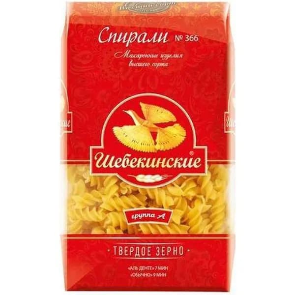 Макаронные изделия Шебекинские No 366 Спирали 450 г