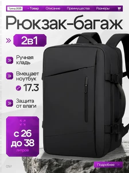 Мужской рюкзак городской для ноутбука путешествий