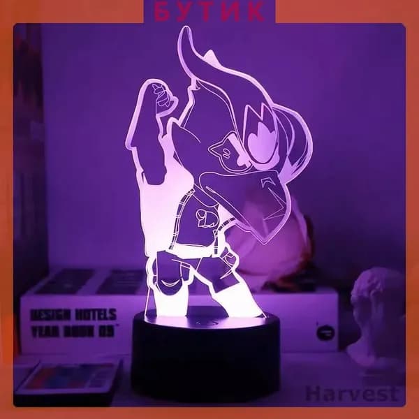 Brawl Stars 16-цветной ночник с дистанционным управлением,1,1,3,светло-желтый