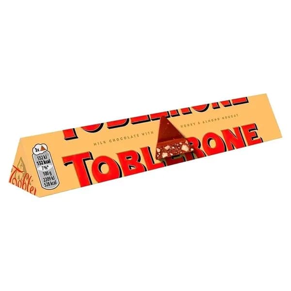 Шоколад Toblerone Молочный с медово-миндальной нугой, 100 гр. (Швейцария)