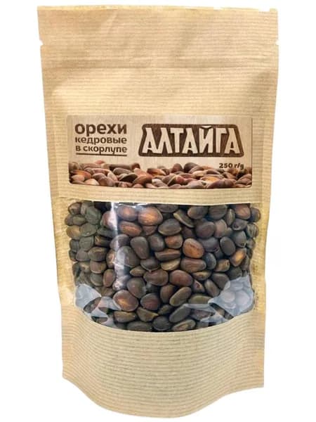 Орех кедровый в скорлупе 250г. "АЛТАЙГА"