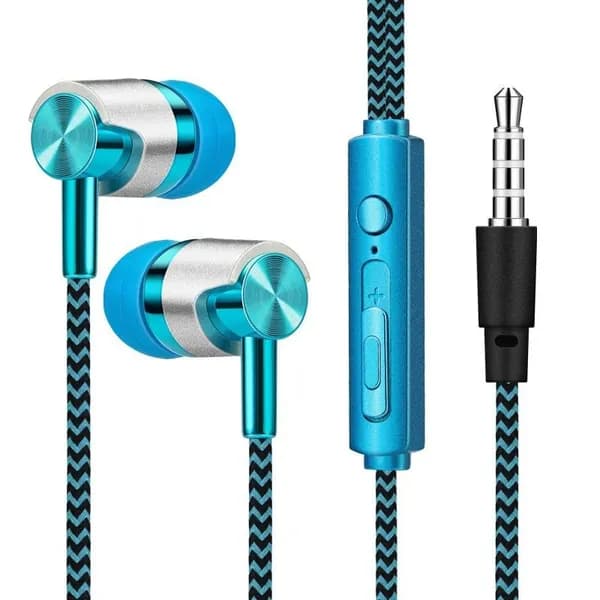 Наушники проводные, Bluetooth, синий