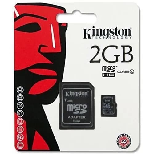 Карта памяти Micro SD 2 Гб - Карта памяти с переходником micro SD card + adapter / для телефона видеорегистратора