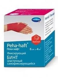 Бинт самофиксирующийся Пеха-хафт (Peha-haft) 6 см х 4 м, красный