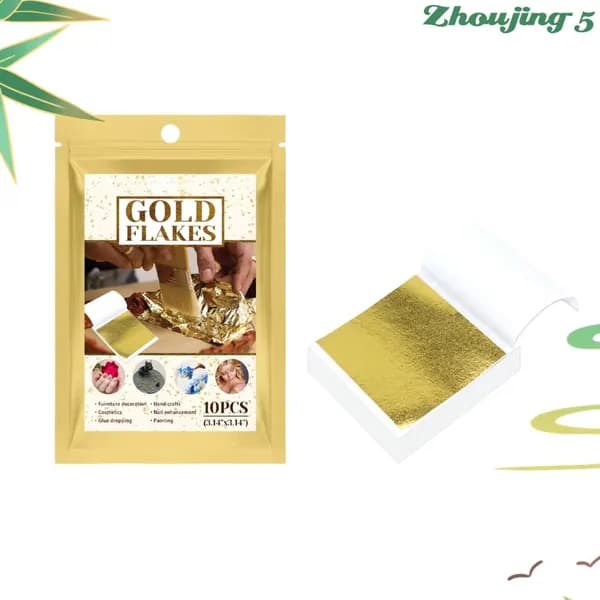 Золотые блестки, 10PCS, не съедобные, для создания искусства и декора мебели