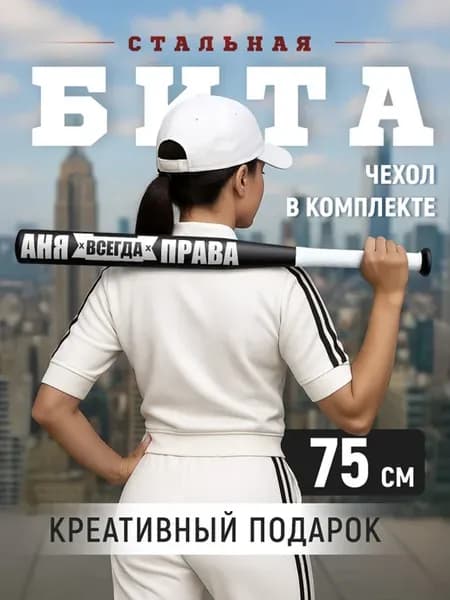 Бита бейсбольная металлическая Аня всегда права