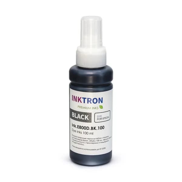 Чернила для Epson Artisan 730, 837, 835, 800, 710, 700, 810, 725 (совм. T0981 BK) водные InkTron, чёрные Black, 100 мл