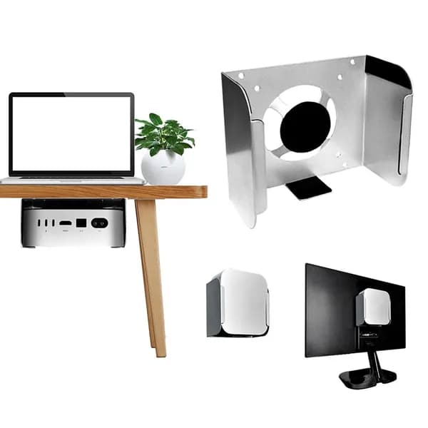 Крепление для Mac mini M4 из металла для настенного монтажа, крепления под столом и за монитором