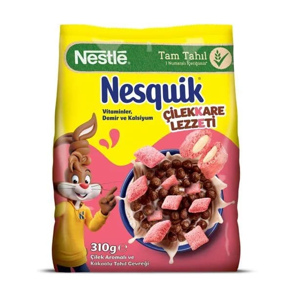 Nestle Nesquik клубничные квадратики, 310 г