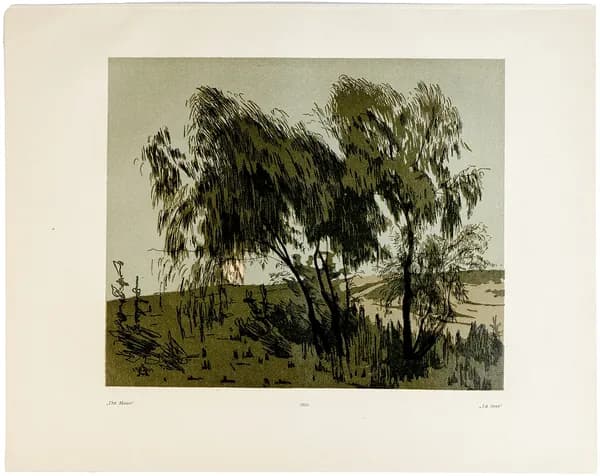 А. П. Остроумова-Лебедева. Луна. Ксилография. Россия, 1900 год