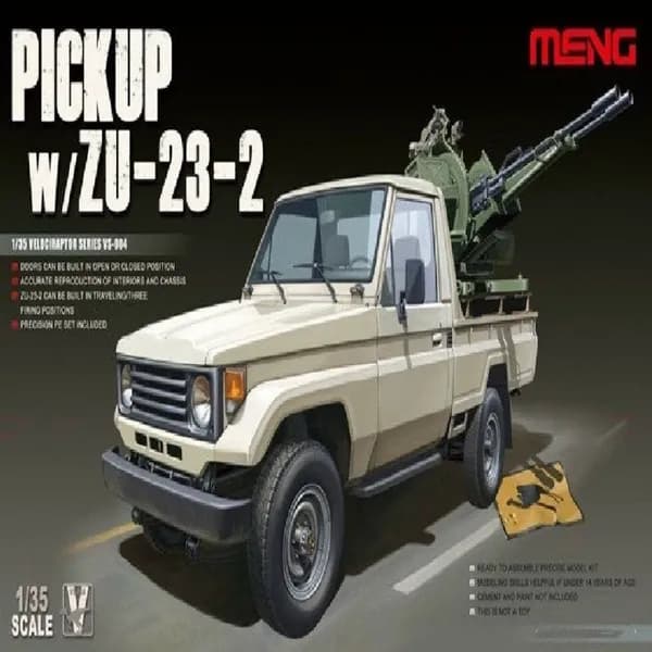 Meng Model vs-004 1/35 pick up w/zu-23-2 марка вантаж вки для в йни aaa автомобиль