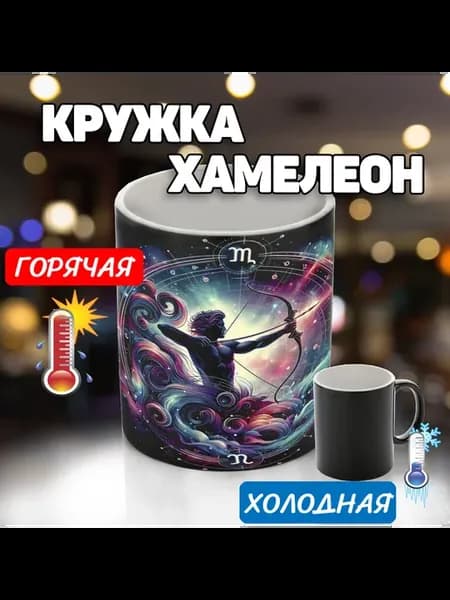 Кружка хамелеон стрелец знаки зодиака