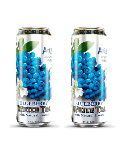 Напиток холодный чай AriZona White Tea Blueberry, 2 шт по 650 мл, США