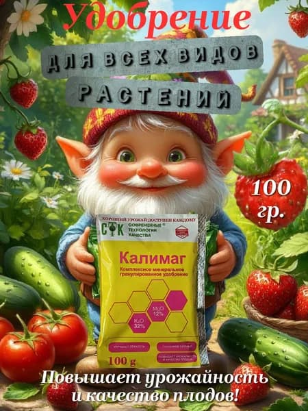 СТК, Удобрение,Калимаг, Упаковка 100 гр.