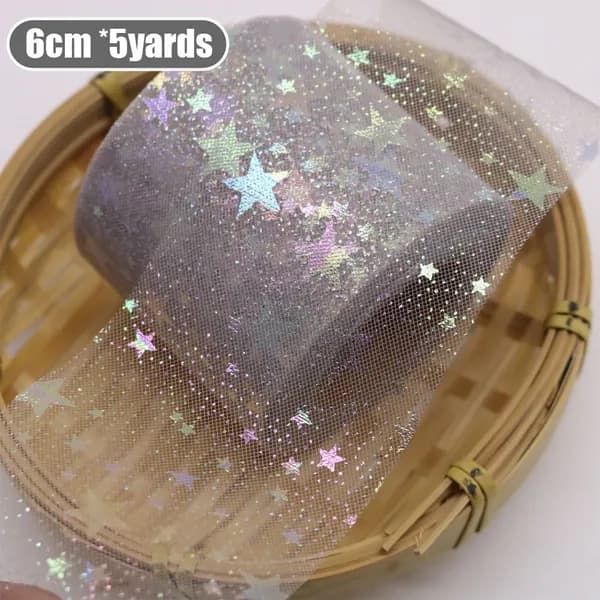 5ярдов сетчатой ленты для упаковки бантов DIY