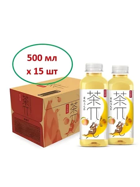 Холодный чай Пи улун со вкусом медового персика, 500мл. Упаковка 15 шт.