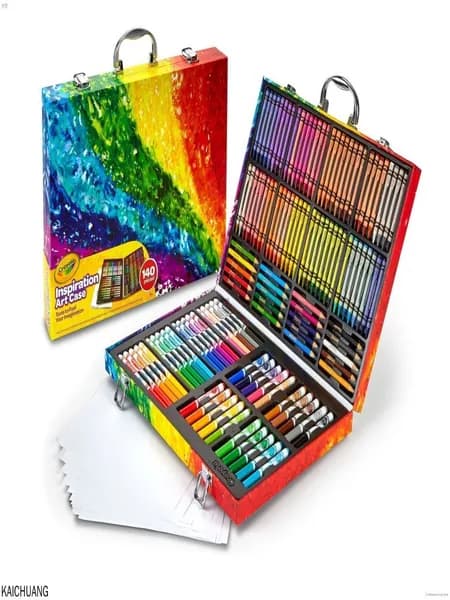 Набор раскрасок Crayola Inspiration Art Case розовый (140 штук),