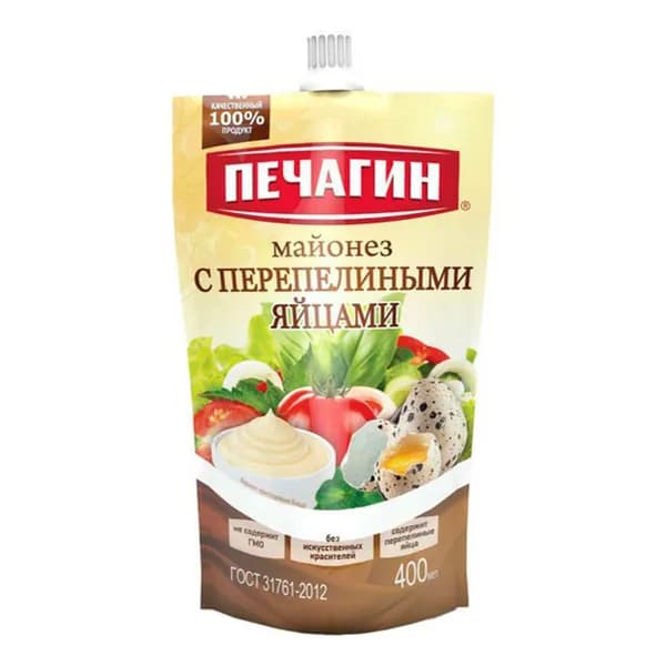 Майонез Печагин с перепелиными яйцами 50% 200 мл