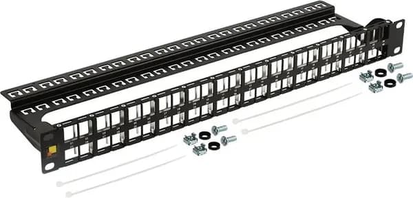 Патч панель, наборная, 19" 1U 48xRJ45, UTP, Lanmaster (LAN-PPC48OK-UTP)