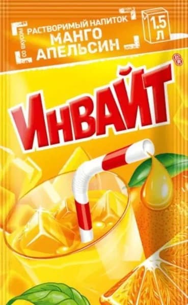 Растворимый напиток Invite Манго-Апельсин 12 г