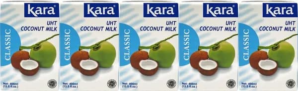 Кокосовое молоко Kara 17% 400 мл, набор: 5 штук