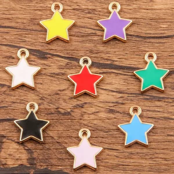Подвеска в виде пятиконечной звезды 11*14 мм 20pcs