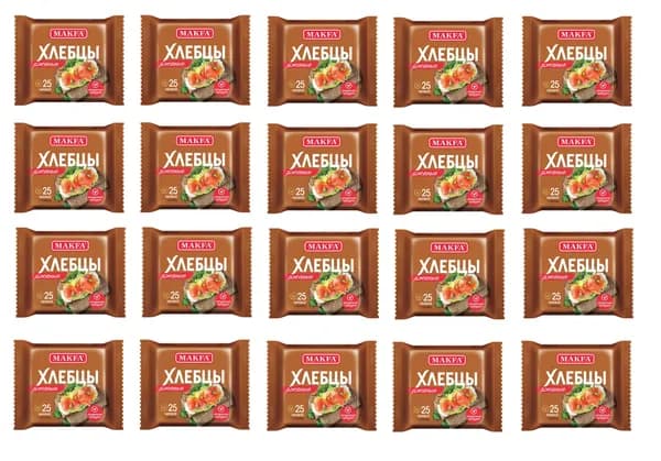 Хлебцы Makfa запеченные ржаные хрустящие, 60 г Х 20 ШТУК