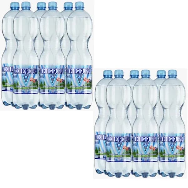 Вода минеральная Сенежская газированная 1,5л * 6шт. - 2 упаковки