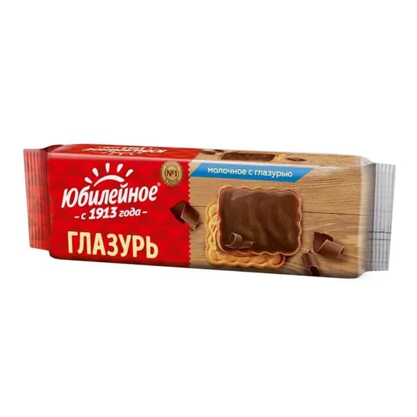 Юбилейное Печенье молочное с глазурью, 116 г