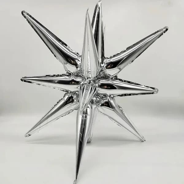Воздушный шар фольгированный 3D (22''/55 см) Сиамские звезды,1 шт