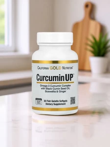 CurcuminUP , куркумин с босвеллией , 30 капсул из рыбьего желатина California Gold Nutrition