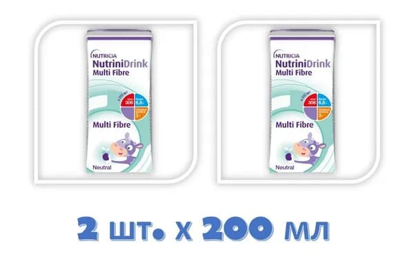 NutriniDrink Multi Fibre / НУТРИДринк с пищевыми волокнами, tetrapack 2х200 мл.