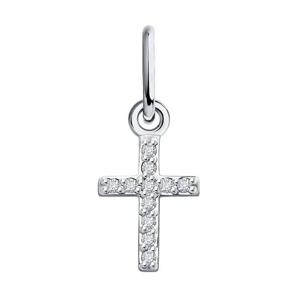 Diamant, Подвеска (кулон) из белого золота с бриллиантами, 52-230-02206-1, декоративные, 585 проба
