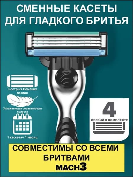 Эксклюзивные мужские кассеты для бритья бестселлер