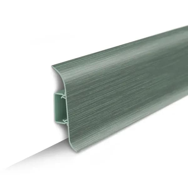 Плинтус напольный пластиковый ПВХ IDEAL Идеал Классик 2200x55x22 мм зеленый 027